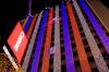 colorful lights building